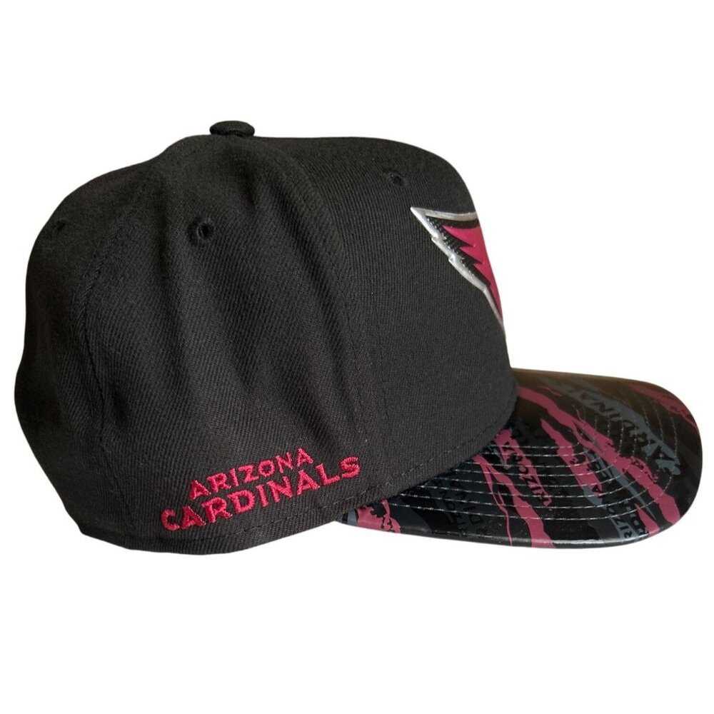 Arizona Cardinals New Era 9FIFTY Snapback Hat Black & Red NFL Adjustable Cap - Picture 5 of 9